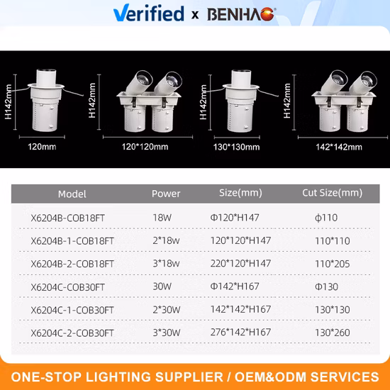 Adjustable Ceiling Recessed 6W/7W/10W/15W LED Downlight Fixture Deep Anti-Glare Spot Light